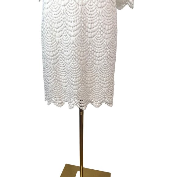 Lilly Pulitzer Size XS White Lace Off-Shoulder Dress Nylon & Polyester - Picture 7 of 16